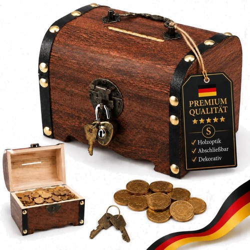 Schatztruhe aus holz vintage - schatztruhe,