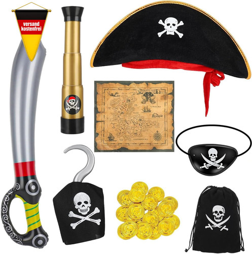 Kinder piratenkostüm set - kinder, mit